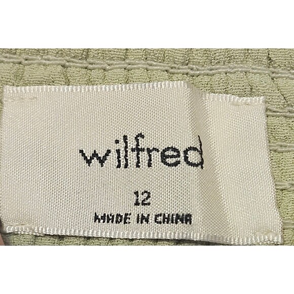 Wilfred Top Size 12 Fits as a Small Tank Top Stretch Back Zip Up Side Sage - Picture 2 of 5